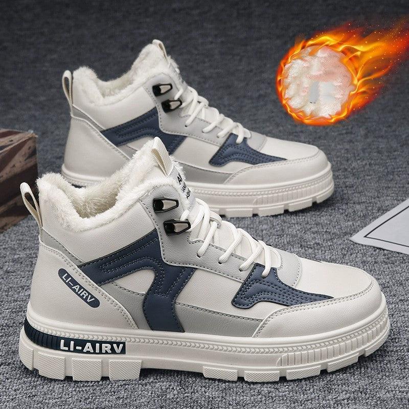 Winter Thickened Velvet Warm Ankle Boots Men Outdoor Subzero Anti-cold Anti-ski Snow Boots Outdoor Casual Walking Running Flat Shoes - Trendha