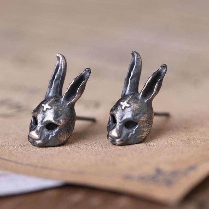 Women's Creative Design Thai Silver Rabbit Earrings - Trendha