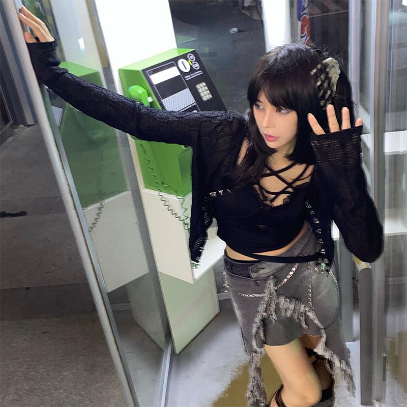 Women's Cyberpunk Spicy Denim Shorts - Trendha