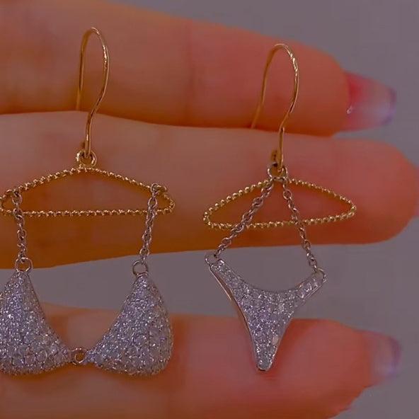Women's Fashion Bikini Shaped Dangle Earrings - Trendha