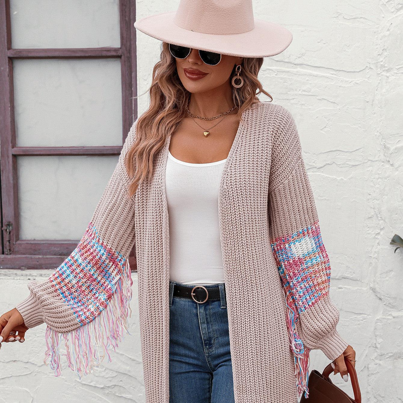 Women's Fashion Casual Tassel Sweater - Trendha