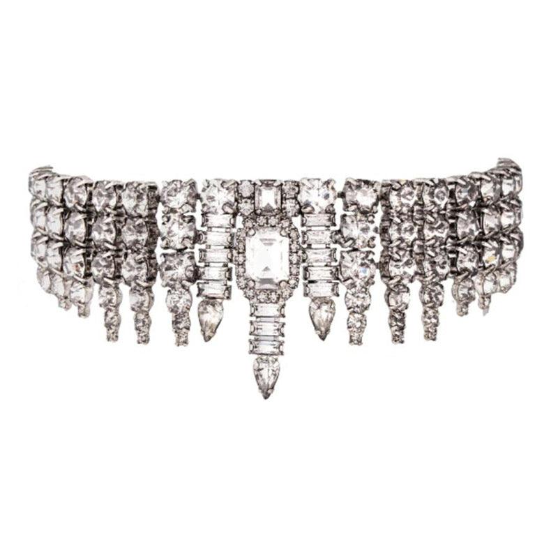 Women's Fashion Glittering Rhinestone Zirconia Collar - Trendha