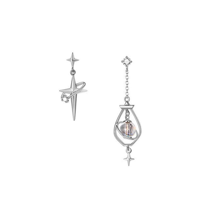 Women's Fashion Simple Niche Long Silver Pin Earrings - Trendha