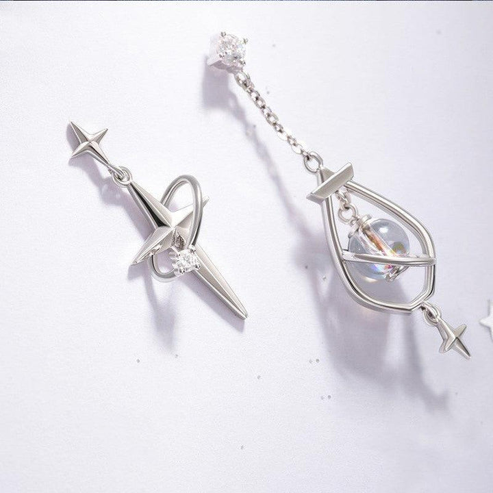 Women's Fashion Simple Niche Long Silver Pin Earrings - Trendha