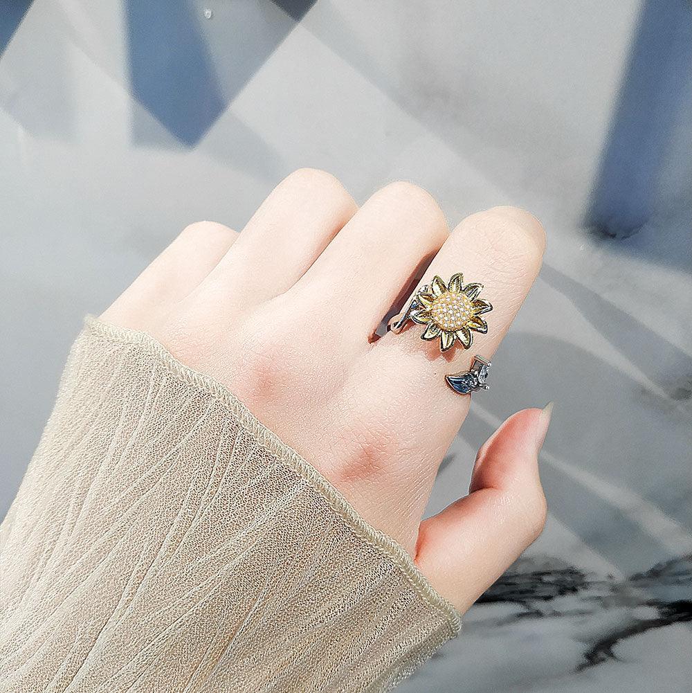 Women's Fashion Sterling Silver Swivel Ring - Trendha