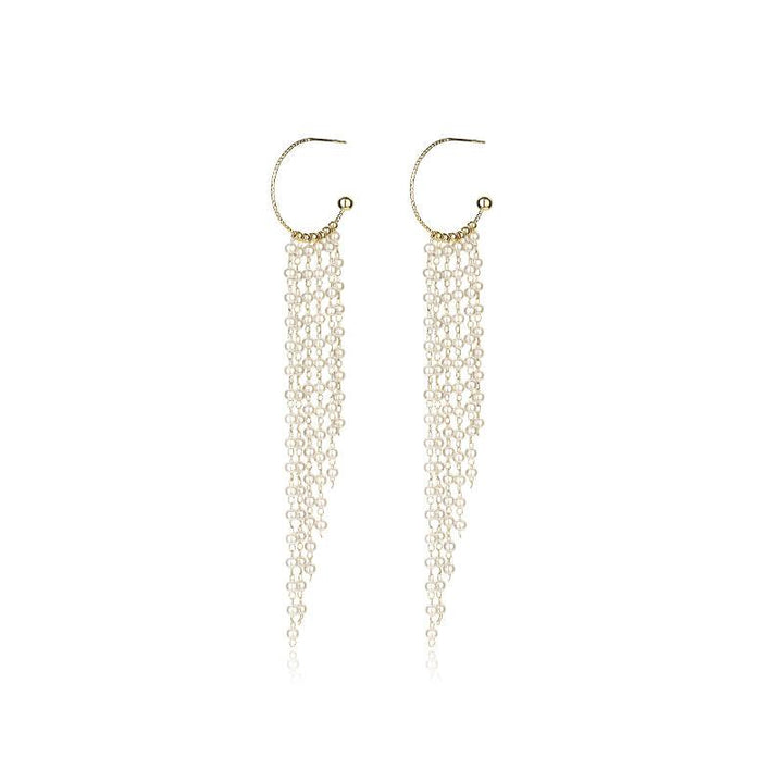 Women's Fashion Tassel Pearl Earrings - Trendha