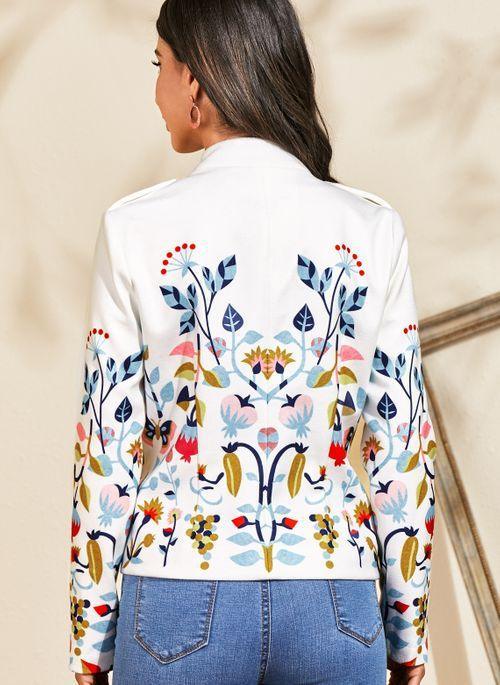 Women's Fashion Temperament Commute Cardigan Printed Coat - Trendha