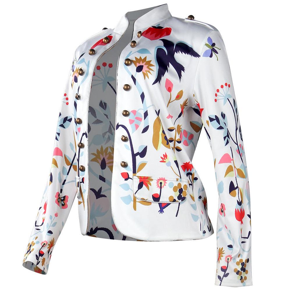 Women's Fashion Temperament Commute Cardigan Printed Coat - Trendha