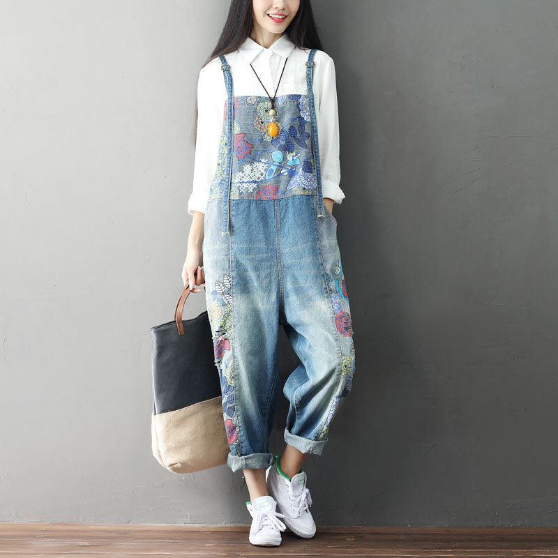Women's Fashion Vintage Patchwork Jeans - Trendha