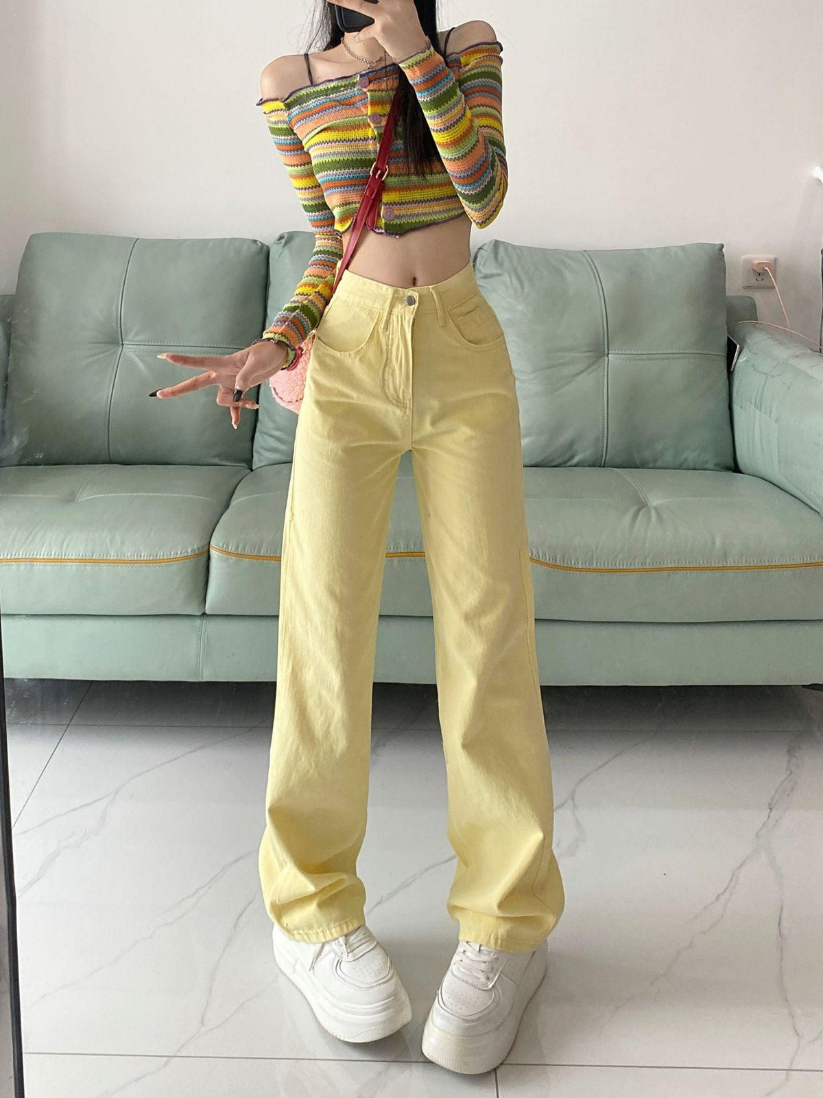 Women's Fashionable All-match Retro Straight Loose Jeans - Trendha
