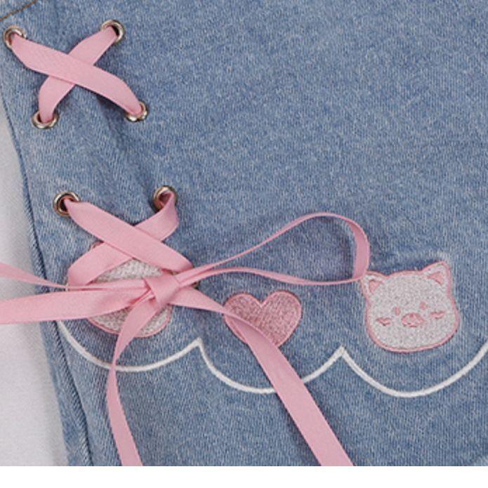 Women's Fashionable All-matching Bow Bandage Shorts - Trendha