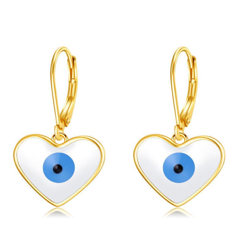Women's Fashionable Heart Shaped Sterling Silver Earrings - Trendha