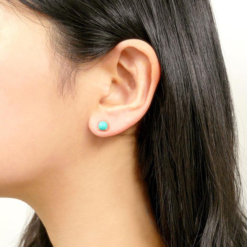 Women's Natural Turquoise Tassel Earrings - Trendha
