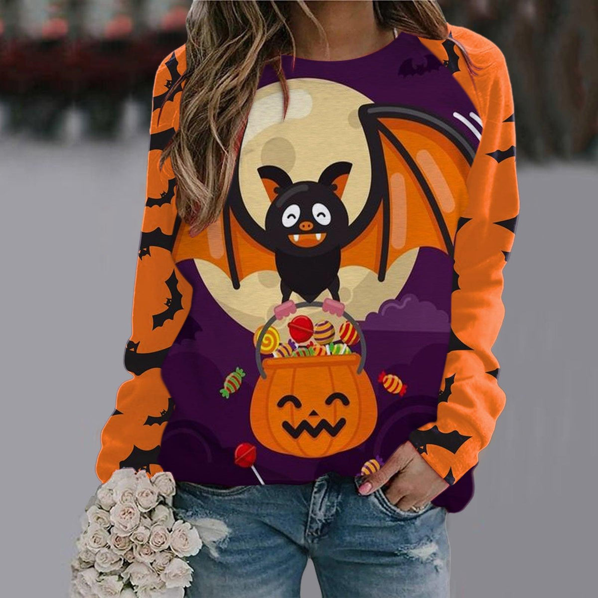 Women's Printed Long Sleeve T-shirt - Trendha