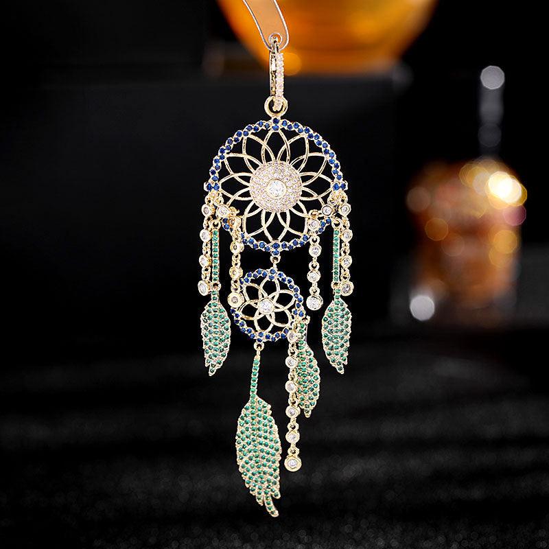 Women's Retro Dream Catcher Tassel Earrings - Trendha