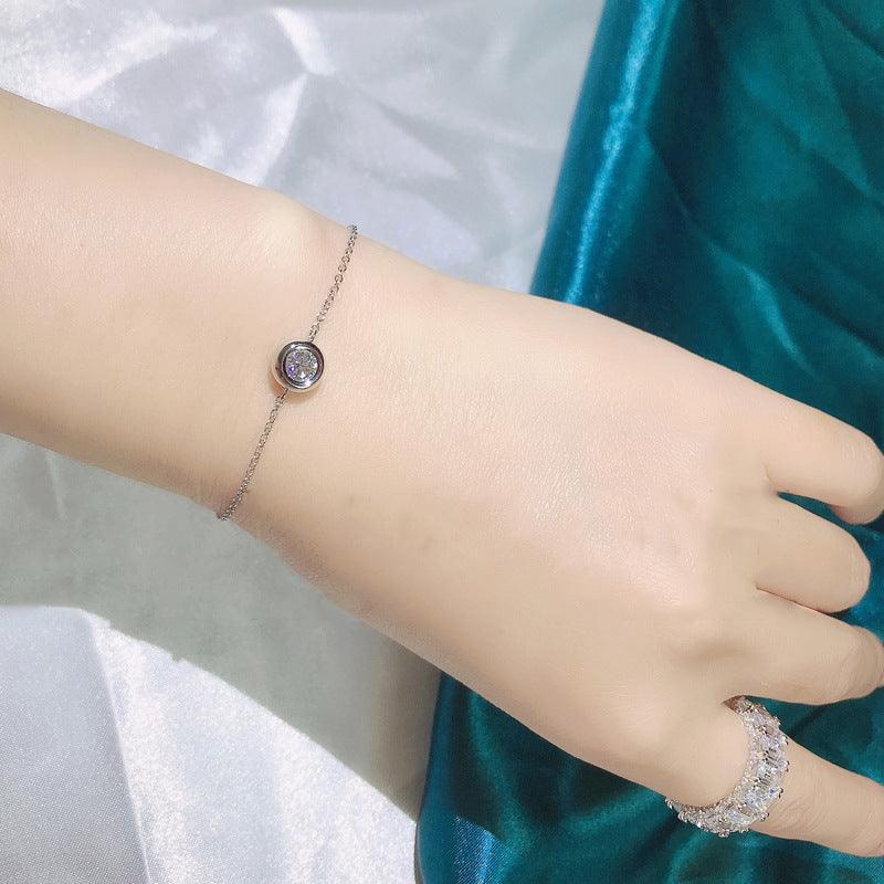 Women's S925 Silver Mosonite Bracelet - Trendha