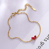 Color: Small red heart mosaic bracele