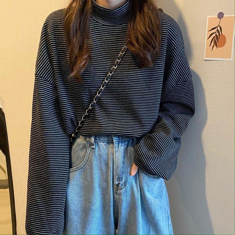 Women's Thick Inner Layer Half Turtleneck Bottoming Shirt - Trendha