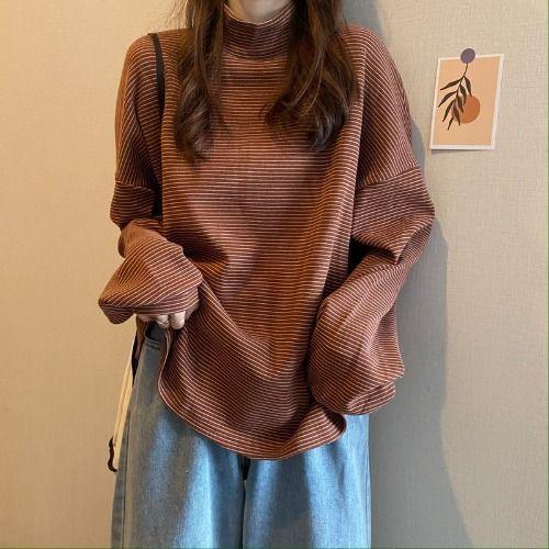 Women's Thick Inner Layer Half Turtleneck Bottoming Shirt - Trendha