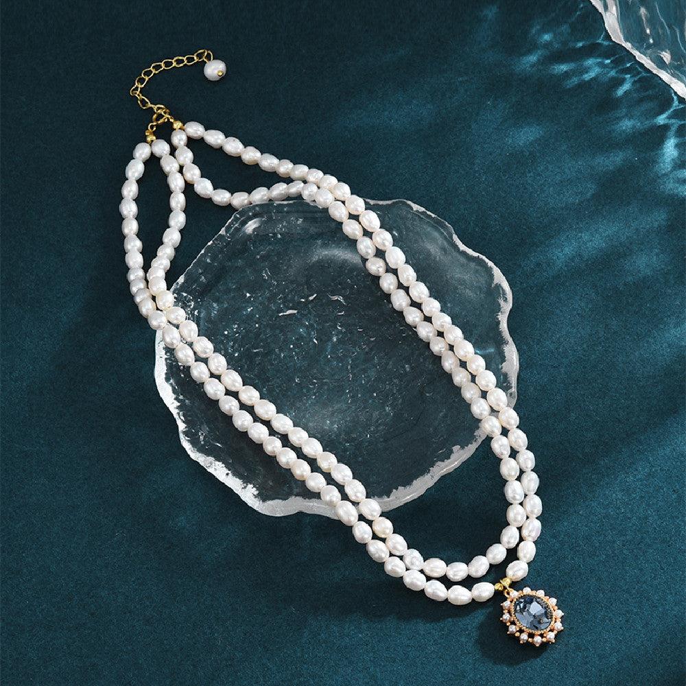 Women's Vintage Gem Pendant Necklace - Trendha