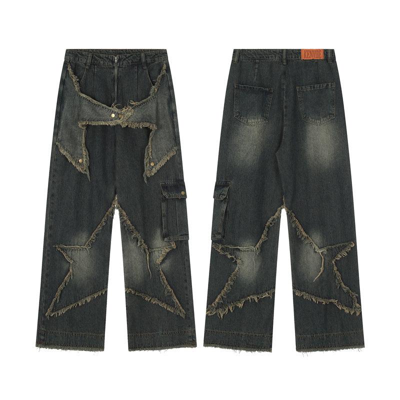 Women's Washable Loose Fitting Straight Leg Jeans - Trendha