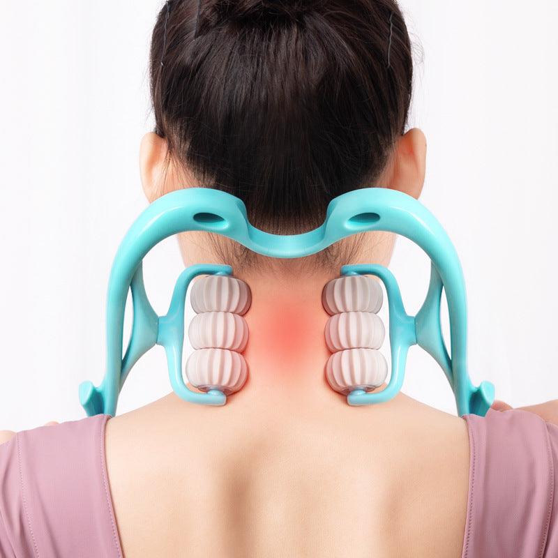 Multifunctional Manual Six-wheel Neck Massager Massage Relieve Roller Massage Tool - Trendha