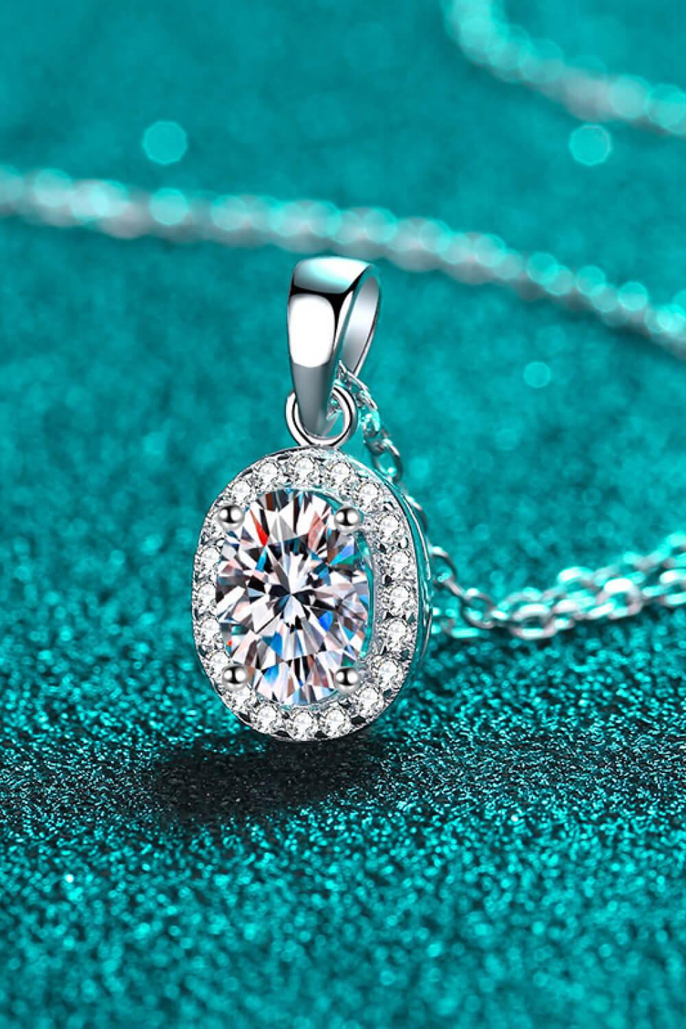 Be The One 1 Carat Moissanite Pendant Necklace - Trendha