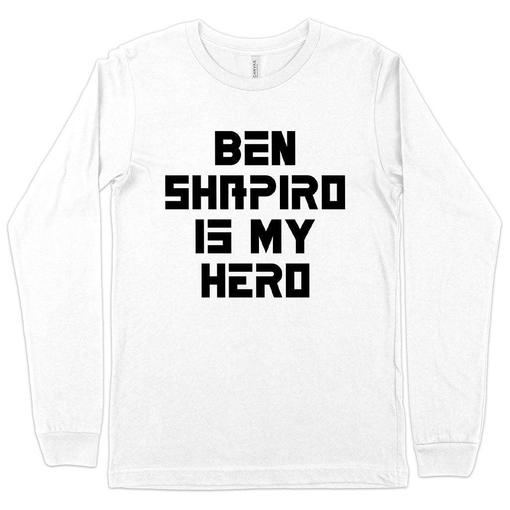 Ben Shapiro Is My Hero Long Sleeve T-Shirt - Ben Shapiro T-Shirt - Ben Shapiro Merchandise - Trendha