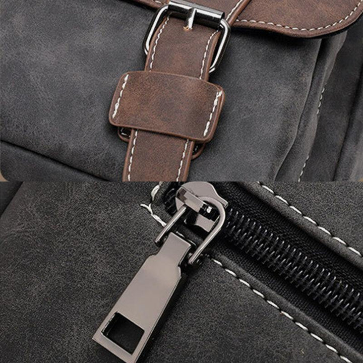 Men PU Leather Large Capacity Vintage Casual Waterproof Breathable Crossbody Bags Shoulder Bags Handbag - Trendha