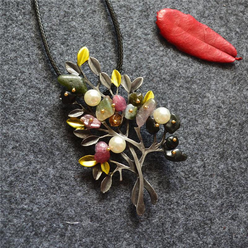 Distressed Pearl Necklace - Trendha