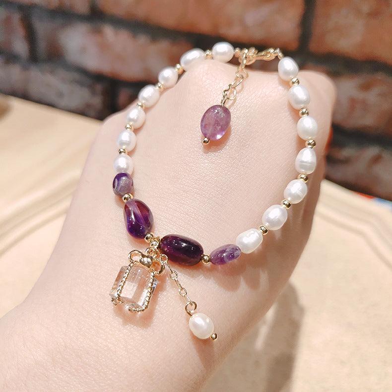 Transfer Flourishing Peach Blossom Baroque Pearl Bracelet - Trendha