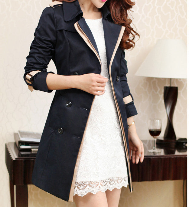 Korean Style Slim Slimming Women's Trench Coat - Trendha