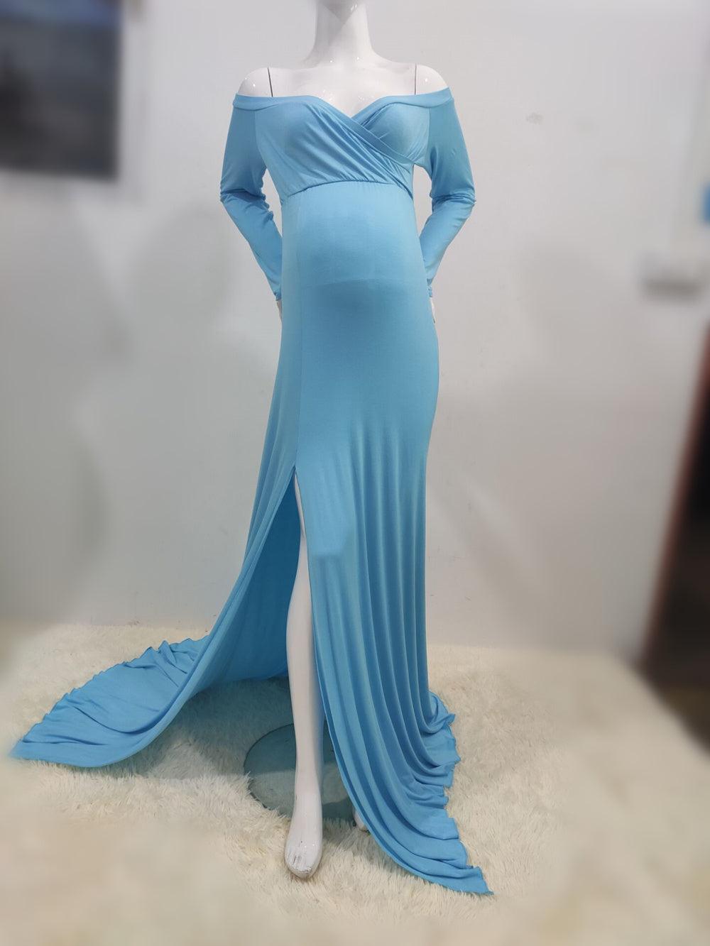 Slit Hem Tail Dress Long Dress Photography Dress - Trendha