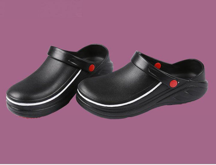 YEINSHAARS EVA Unisex Slippers Non-slip Waterproof Oil-proof Kitchen Work Cook Shoes for Chef Master Hotel Restaurant Slippers - Trendha