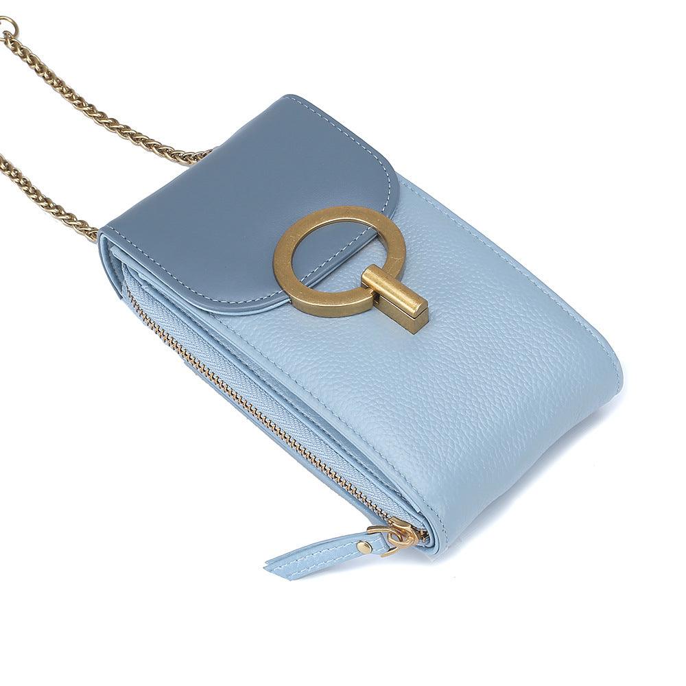 Mobile Phone Bag Vertical Female Chain Cross-Body Bag Real Cowhide - Trendha