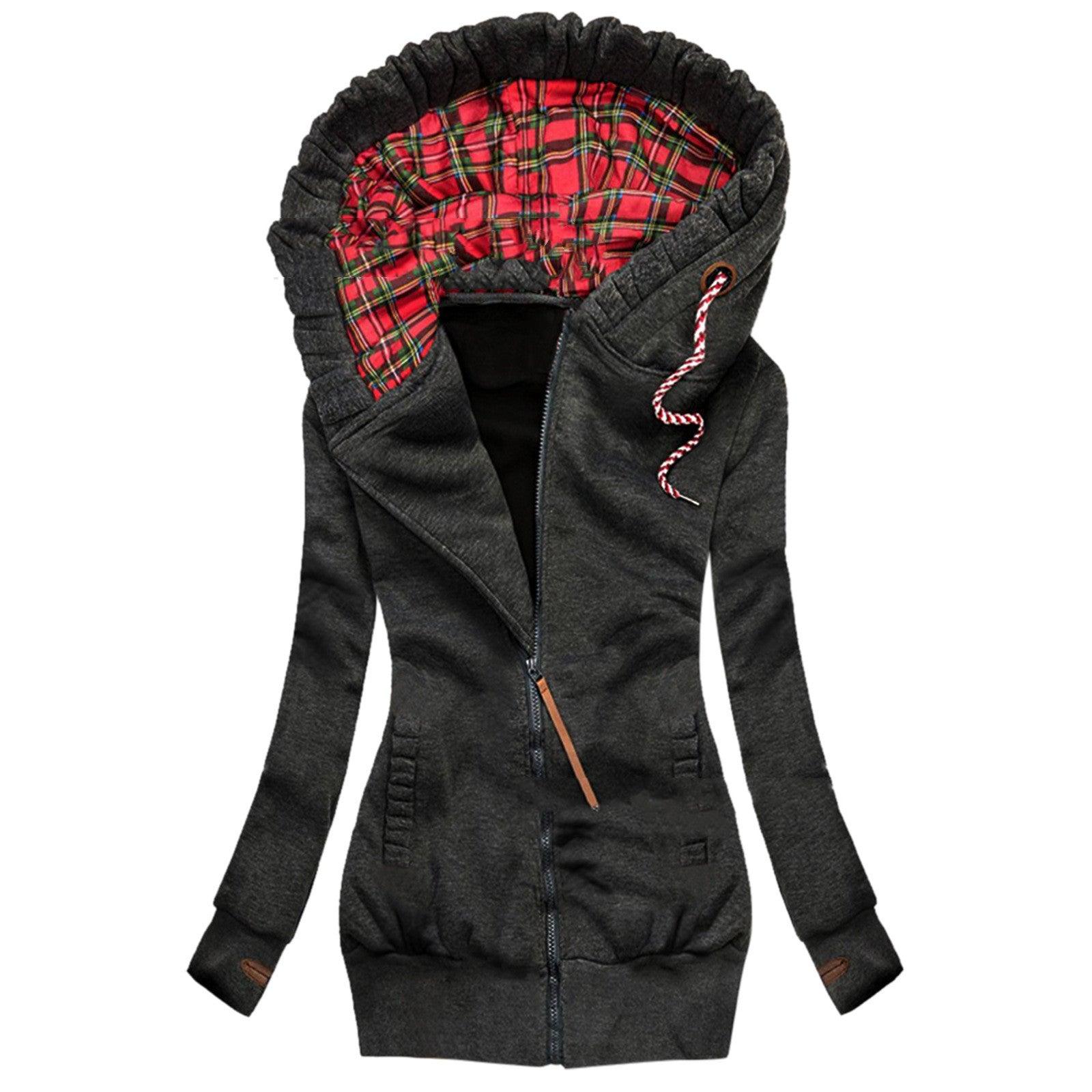 Ladies Long Fashionable Commuter Beltless Trench Coat - Trendha