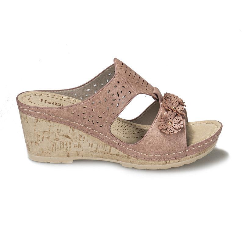 Sandals Women's Car Line Mother Shoes Sandals Wedge Slippers - Trendha