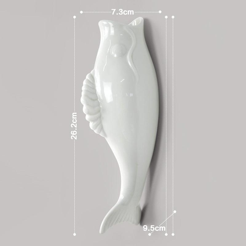 Simple Modern Creative Wall Ceramic Goldfish Vase Restaurant Mural Wall Hanging Three-Dimensional Wall Decoration Wholesale - Trendha