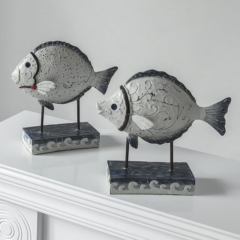 Nordic Resin Desktop Decoration American Countertop Home Fish Decoration Decoration Living Room Study Bedroom - Trendha