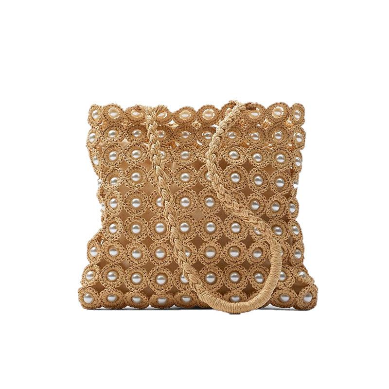 Women'S Bag Pearl Inlaid Woven Bag - Trendha