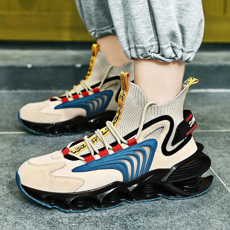 Men's Breathable Blade Running Shoes - Spring New Personality Trend with Color Matching Casual Design - Trendha