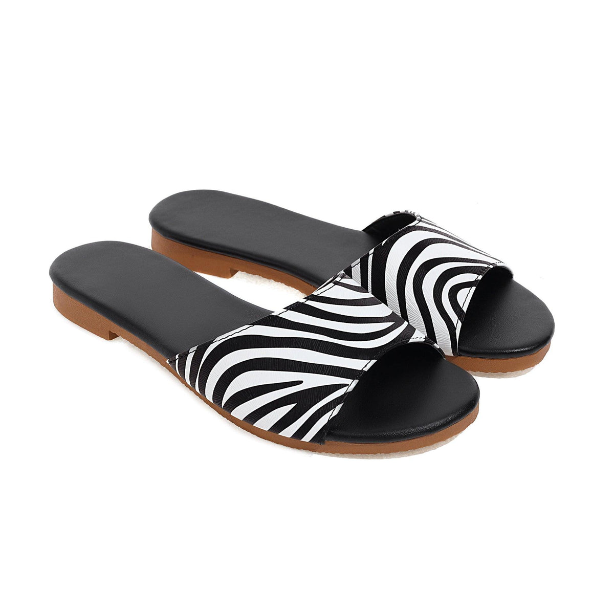 Comfortable Flat-bottomed Round-toe Outdoor Slippers - Trendha