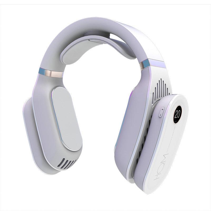 USB Portable Hanging Neck Fan Cooling Cooler Heater Heating Air Conditioner Neck Massager for Home Office, Travel - Trendha