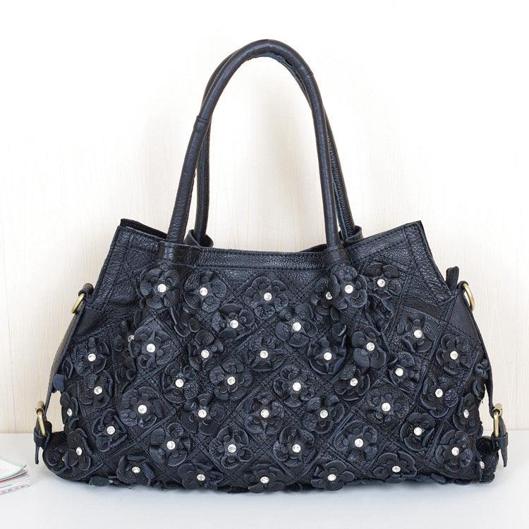 Color Matching Portable Messenger Leather Handbag - Trendha