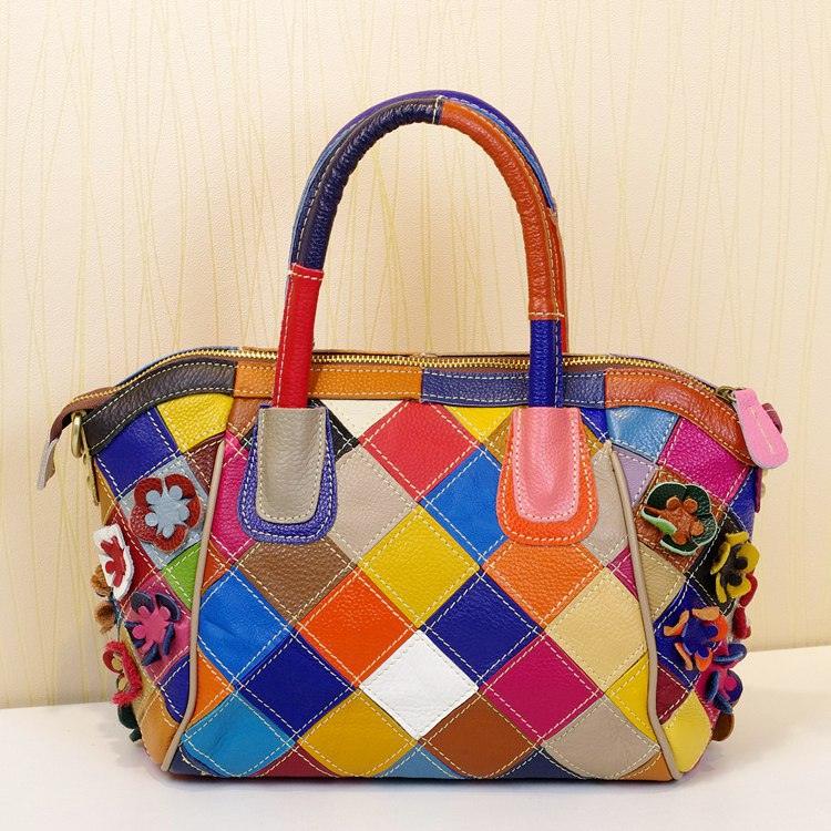 Genuine Leather Cowhide Fashion New Handbag Messenger Female Bag - Trendha