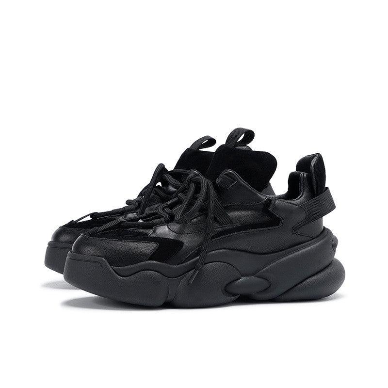European Station Platform Shoes 2021 Spring New Thick-Soled Platform Platform Single Shoes Casual Sports Old Shoes Female Ins Tide - Trendha