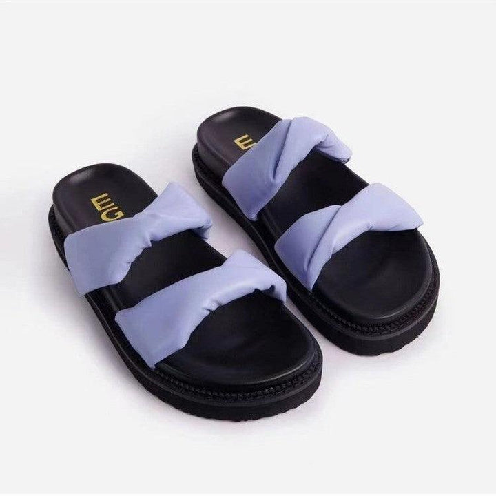 Two Flat Sandals And Slippers With Platform - Trendha