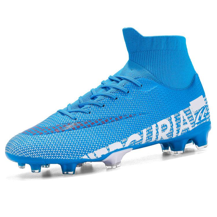 Men Soccer Shoes High Ankle Football Boots Cleats Grass Training - Trendha