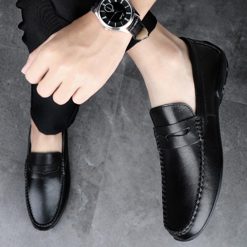 Peas Shoes Men's Wholesale British Driving Toe Layer Cowhide Pedal