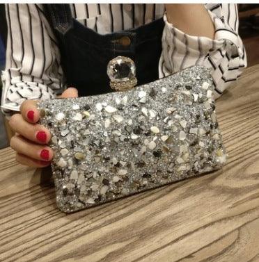 Diamond Concave Pillow Clutch - Trendha